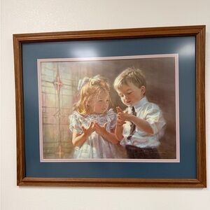 Kathryn Fincher “Here’s the Church” & “Jesus Loves Me” Framed Children's Prints